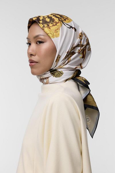 Qef Nadine Patterned Twill Silk Scarf