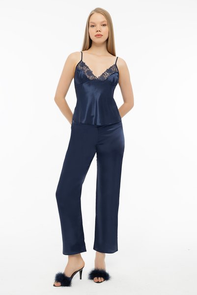 GIONA Luxury Silk Satin 5-Piece Nightgown Dressing Gown Set