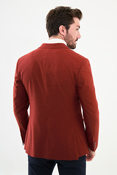 Mcr Straight Slim Fit Bag Pocket Wide Collar Punto Stitching Men's Jacket Tile - 40393.24K