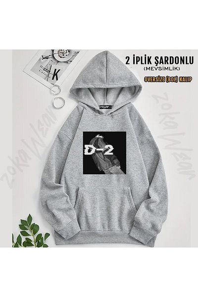 ZOKAWEAR Agust D (D 2) Album Printed Hooded Oversize Sweatshirt (2 Thread)
