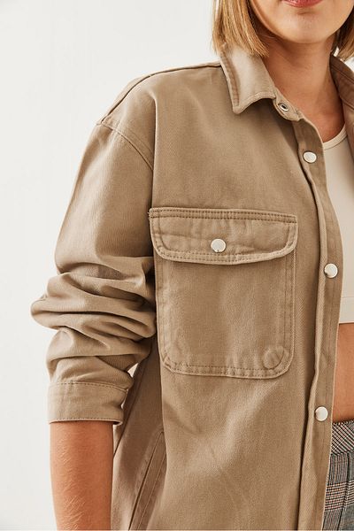 Bianco Lucci Dámská sukně Fillows Tassel Gabardine Shirt 4438 60351147