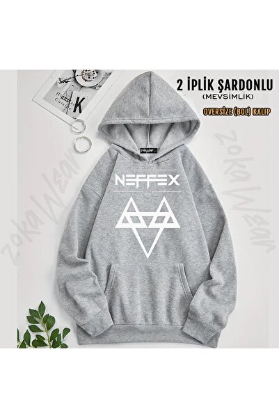ZOKAWEAR Tummy Ache Survivor Printed Hooded Oversize Sweatshirt (2 Yarns)