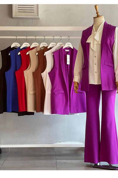 Hanezza Femei negre de mărime mare - Combinație casual de birou |   Eleganța și confortul ei