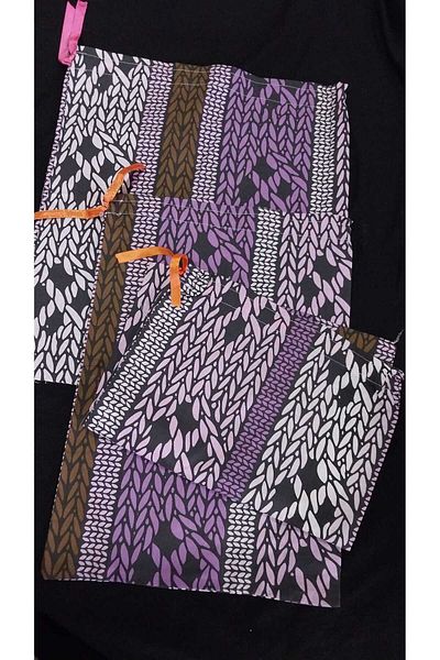 Papatyam Hand Knitted 2 Grain(42 X 30) 1 Grain(42 X 37) Kitchen Sachet Holder Bag Storage in Cotton Duvet Cover/