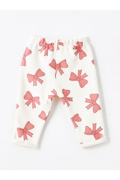 LC Waikiki Elastic Waist Printed Baby Girl Trousers