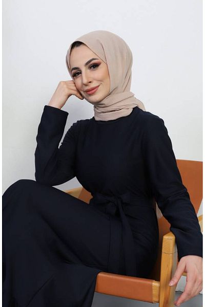 sefamerve Φόρεμα Navy Blue Belted - 0582-02