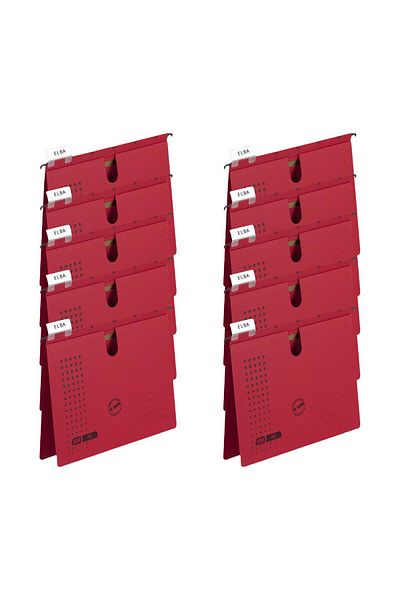 ELBA Red A4 Chic Hanging Ring Binder - Pack of 10