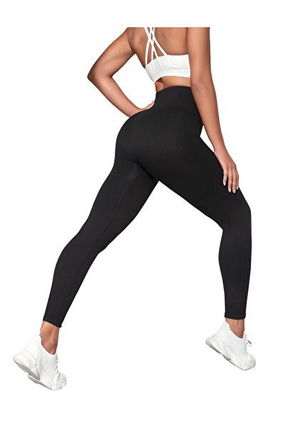 Wear Tight طماق رياضية سوداء عالية الخصر غير مرتفعة