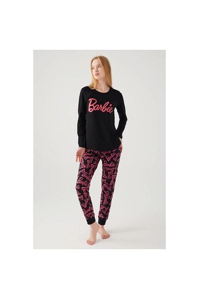 Pierre Cardin Barbie 1766 Costum de pijama pentru femei cu gât rotund și mâneci lungi