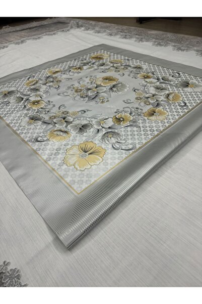 zeyrek tekstil Kaymaz Elyaflı Pvc Dertsiz Silinebilir Muşamba Masa Örtüsü, Yer Sofrası 100 X 100