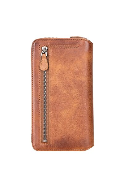 PLM Apple iPhone 13 Uyumlu Deri Zip Kılıf TN11