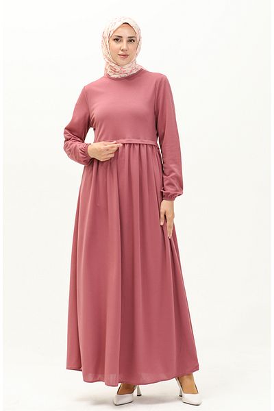 sefamerve Φόρεμα Dusty Rose Gathered - 0666-01