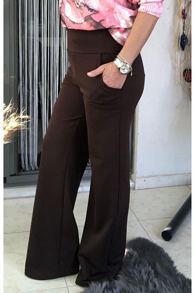 Dila Butik Corsage Belt Crepe Trousers