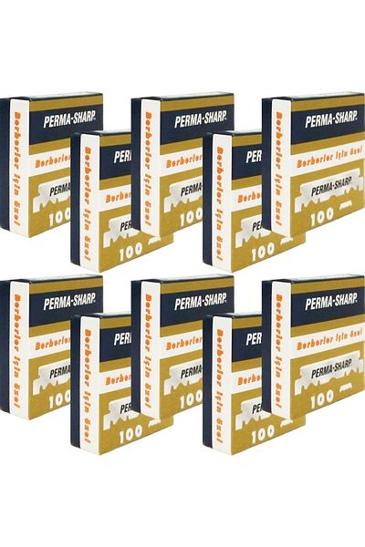 Permasharp Perma Sharp Barber Razor 10X100 Pack Half Shaving Blade, Razor Compatible Razor