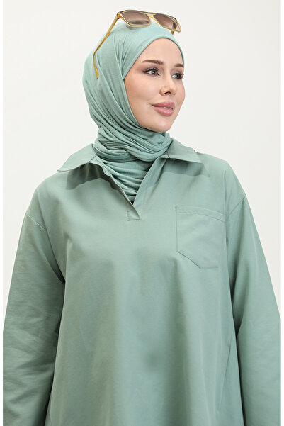sefamerve Oversize Tunik 2007-01 Çağla Yeşili