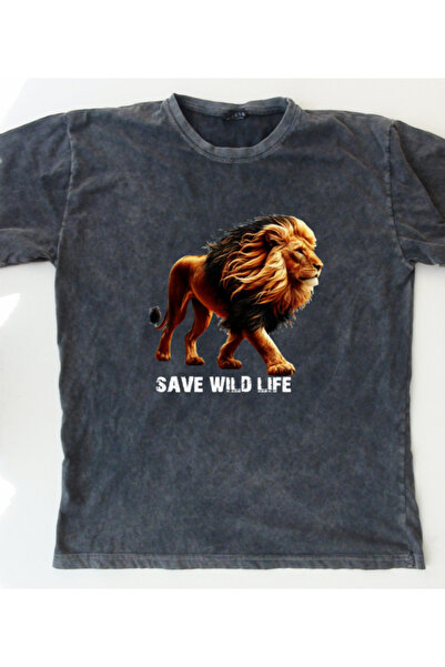 mAddog SAVE WILD LIFE "lion"  / BÜYÜK BEDEN (relax Fit) 13xl 12xl 11xl 10xl 9...