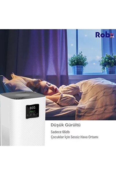 ROBX Ms24 Yeni Nesil Cadr400 42w Akıllı Wi-fi Dokunmatik Panel Hava Temizleyici