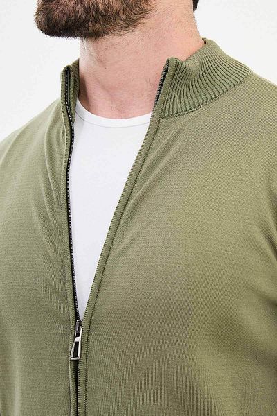 Mcr Zippered Knitted Cardigan