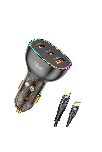 Linktech C508 80w 2xpd 30 20w Usb Araç Içi Type-c Şarj Aleti