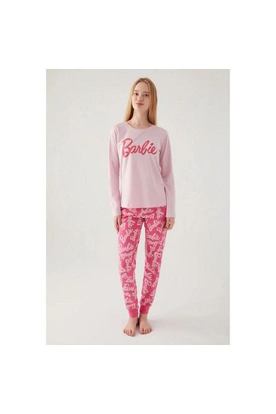Pierre Cardin Barbie 1766 Costum de pijama pentru femei cu gât rotund și mâneci lungi