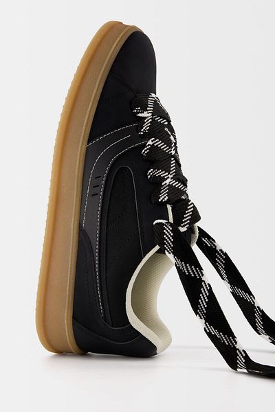 Bershka XL Lace-Up Skater Sneakers