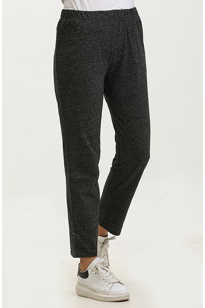 sefamerve Black Seasonal Trousers - Pocket and Elastic Waist 8694-01