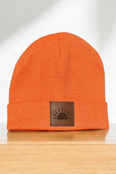 Frelida Baby & Kids Orange Camisole Ribbed Baby Kids Beanie
