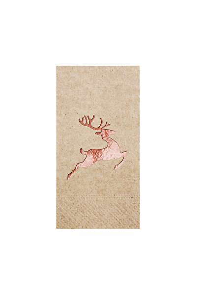 Story 33x33 سم ورقة الورد الوردي نمط الغزلان السنة الجديدة 16 قطعة 1/8 أضعاف ...