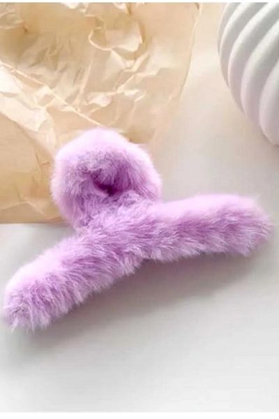 PETEK AKSESUAR Big Latch - Soft Plush Buckle Purple