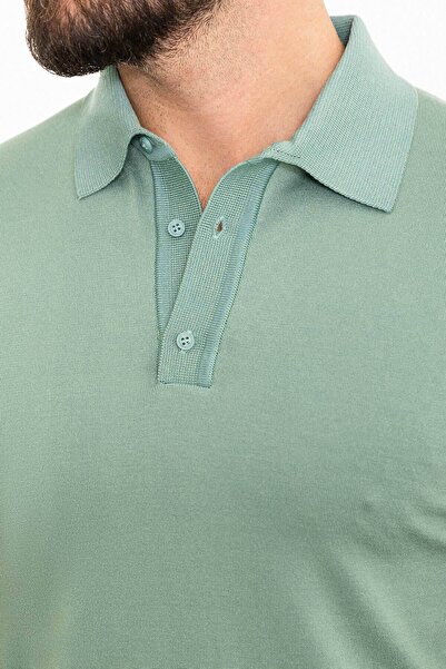 Mcr Прямий Slim Fit Поло з коміром Чоловічий трикотажний футболка Çağla - 11488.24Y