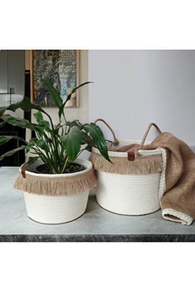 bayram taşcıoğlu home desing 2 Pieces Multi-Purpose Basket Flower Pot Organiz...