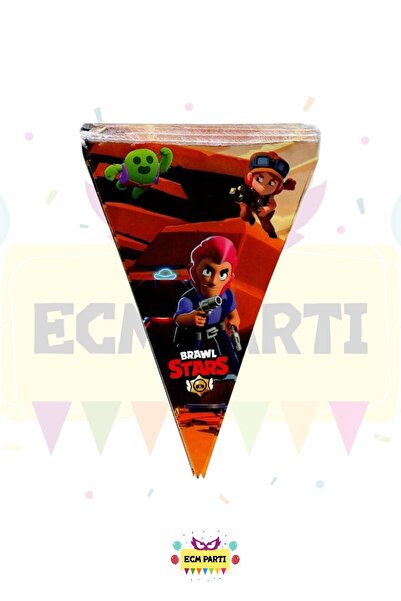 ECM PARTI غاسل مثلث تحت عنوان Brawl Stars - لوازم مجموعة حفلات أعياد الميلاد