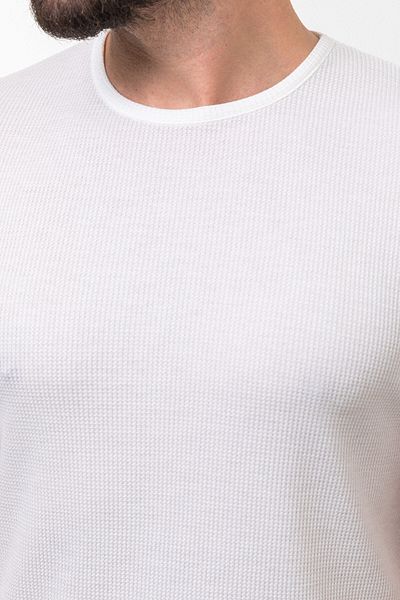 Mcr Patterned Slim Fit Crew Neck Basic Men's T-Shirt White - 36630.21Y