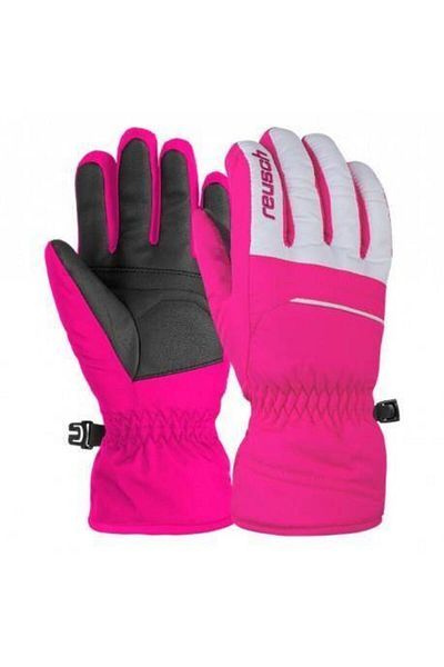 Reusch Pinkwhite Area Kids Ski Gloves