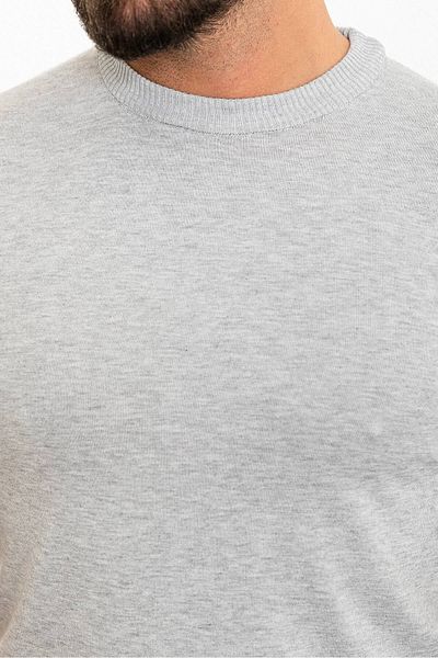Mcr Tricou drept slim cu decolteu pentru bărbați, gri - 11476.24y