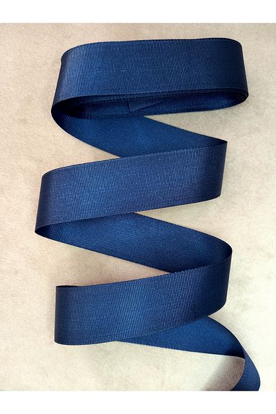 yörük tuhafiye 10 Meters Dark Blue Grosgrain Ribbon - 4 cm One Ball