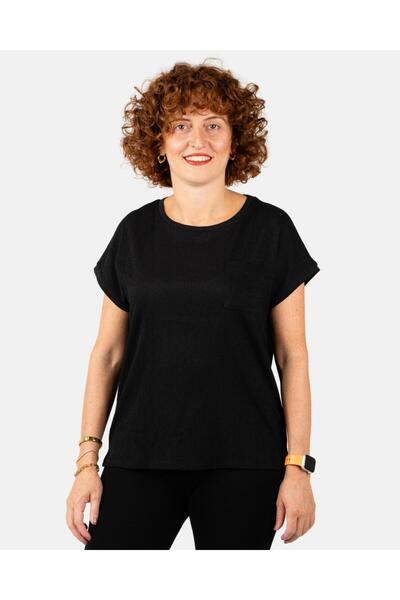 Portakal Esintisi Karma Teksturirano Sa džepovima Sa likrom Ženska bluza