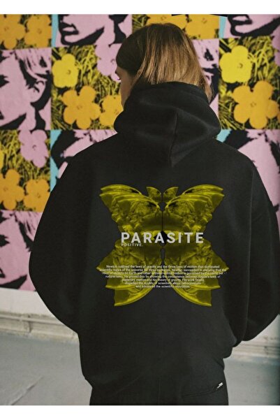 MAYDAY CULTURE سويت شيرت أسود خفيف الوزن فضفاض بثلاثة خيوط / منتج عارضة أزياء...