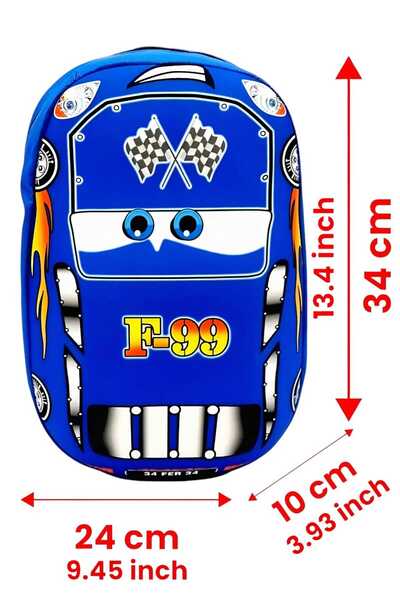 Uniquerrs F99 Гоночний автомобіль - Eva з принтом, набір з 2-колісного рюкзака та шкільного рюкзака