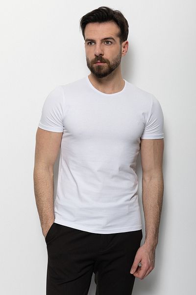 Mcr Plain Super Slim Fit Crew Neck Basic Men's T-Shirt White - 36362.17Y