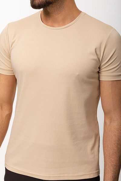 Mcr Duz Slim Fit Crew Neck Basic Men's T-Shirt Beige - 36690.22Y