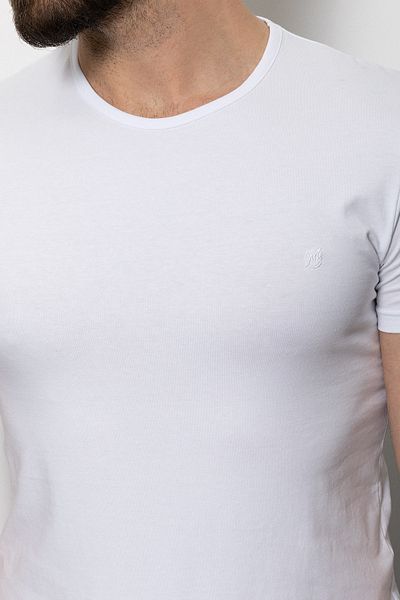 Mcr Plain Super Slim Fit Crew Neck Basic Men's T-Shirt White - 36362.17Y