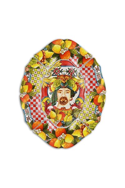 Baci Milano Sicily 7 Parça Melamin Meze Tabağı Turuncu