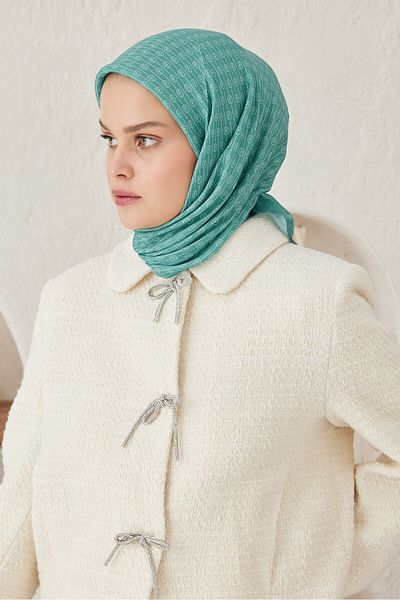 Modakaşmir Linear Circle Mk Cotton Scarf