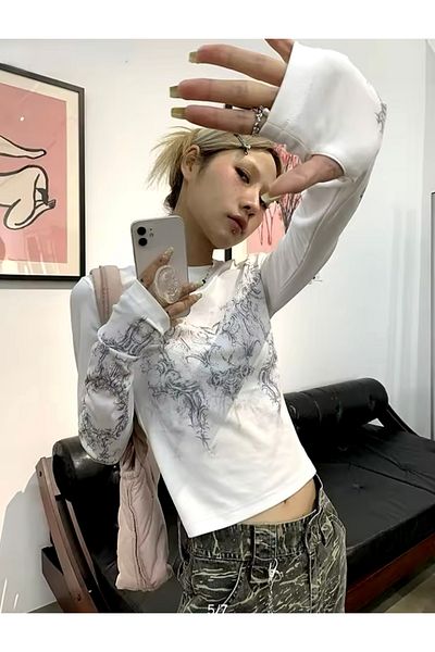Köstebek Cyber Grunge Long Sleeve Sweatshirt