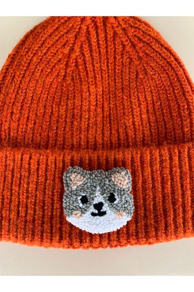 byebruketenci Orange Cat Beret Punch Hat Christmas Gift