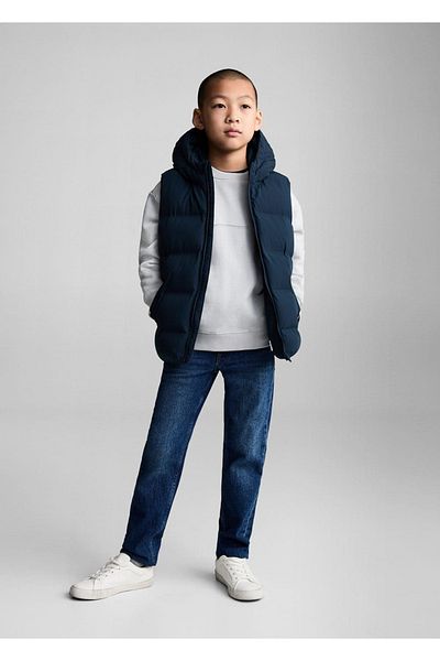 MANGO Kids Hooded quilted vest