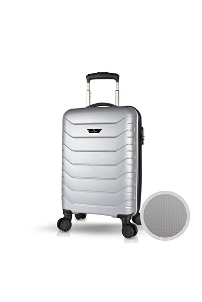 My Valice Solid PP Polipropilen Kırılmaz Küçük Kabin Boy Gümüş Gri Valiz