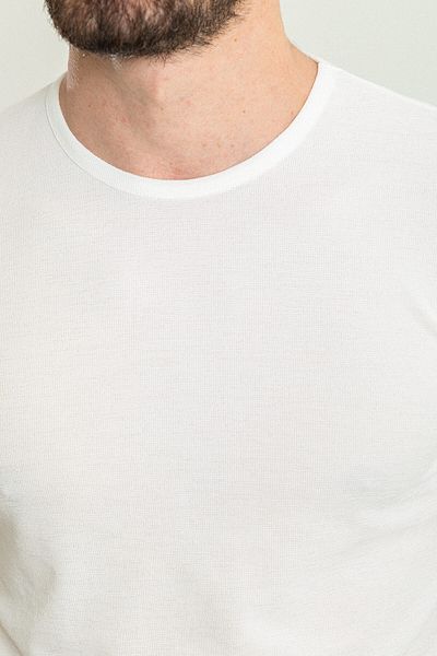 Mcr Plain Slim Fit Crew Neck Men's T-Shirt Ecru - 36792.23Y