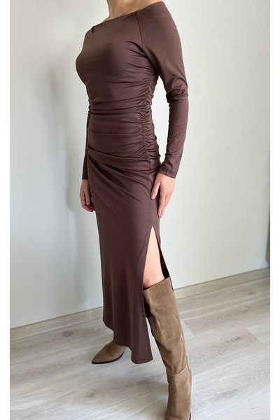 VOL Long Slit High Waist Skirt